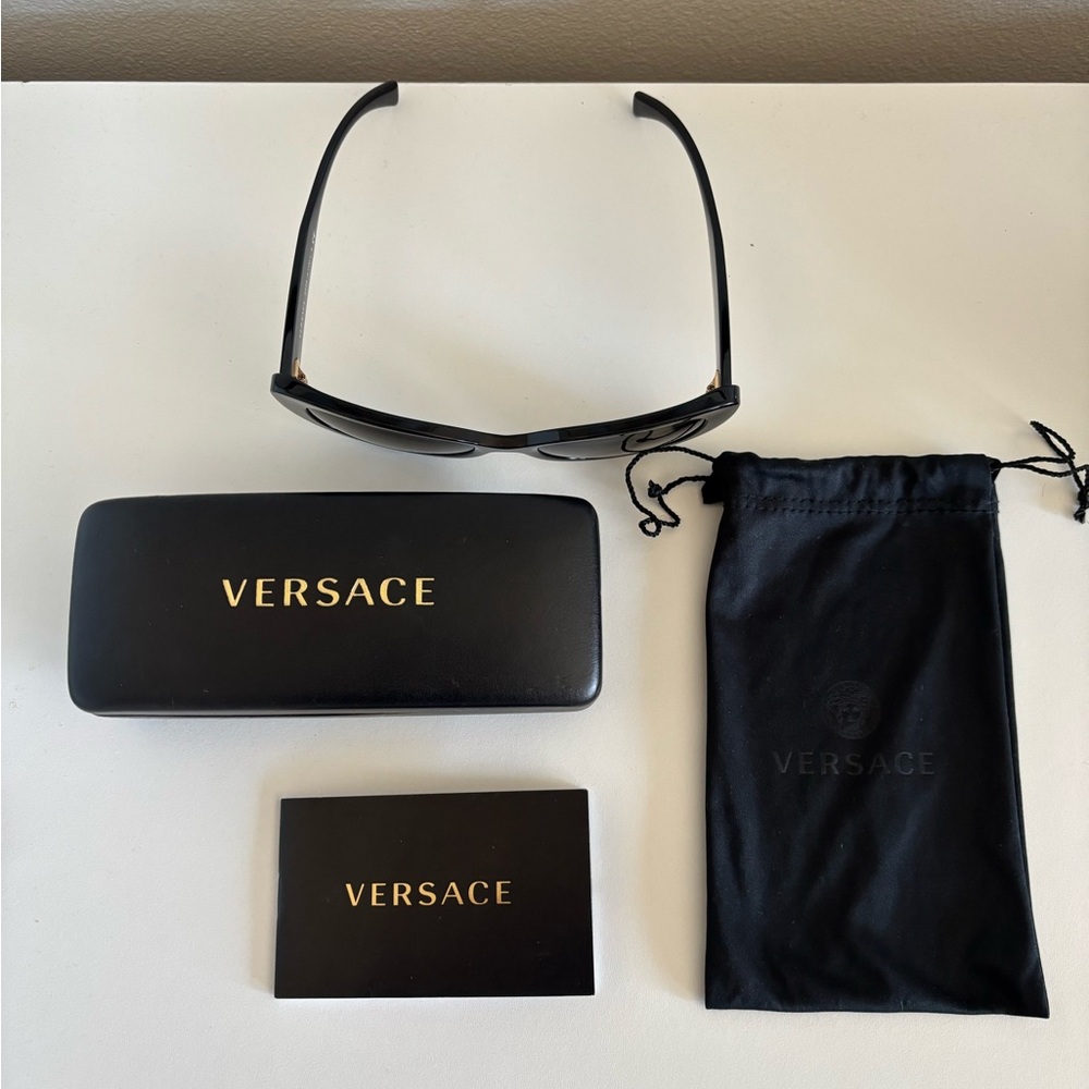 Versace Black Sunglasses with Accessories